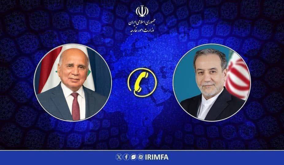 رایزنی عراقچی و فواد حسین درباره تنش‌های منطقه‌ای و تجاوز نظامی آمریکا