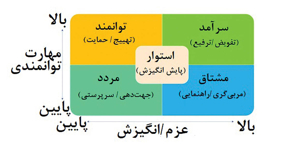 پروفایل عملکردی کارکنان در ماتریس مهارت-اراده